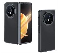 GIOPUEY Coque Compatible avec Honor Magic V3, Cuir PU + PC Dur étui，Texture Spéciale du Cuir Case，Anti-Empreintes Digitales, Anti-Rayures - Black