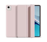 GIOPUEY Coque Compatible avec Honor Pad X9a, étui en Cuir, Coque arrière en Silicone Souple [étui à Rabat] Texture Semblable à Celle de la Peau - Pink