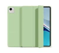 GIOPUEY Coque Compatible avec Honor Pad X9a, étui en Cuir, Coque arrière en Silicone Souple [étui à Rabat] Texture Semblable à Celle de la Peau - Green