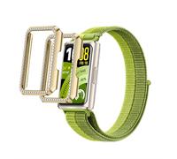 GIOPUEY Coque Compatible avec Huawei Band 11 Pro, [2 Pièces] Matière Plastique Dure, Anti-Collision Etui - Gold Bling Diamond