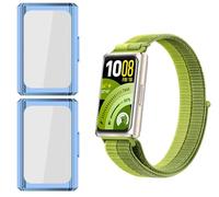 GIOPUEY Coque Compatible avec Huawei Band 11 Pro, [2 Pièces] Soft TPU, Shock Resistant Etui - Blue+Blue