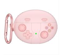 GIOPUEY Coque Compatible avec Huawei Freebuds 6i, Mignon Drôle Dessin Animé TPU Silicone Protection étui avec Crochet Porte-clés Housse Case pour Garçon Fille Homme Femme - Pink