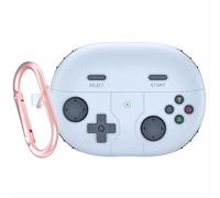 GIOPUEY Coque Compatible avec Huawei Freebuds Pro 3/Pro 4, Mignon Drôle Dessin Animé TPU Silicone Protection étui avec Crochet Porte-clés Housse Case pour Garçon Fille Homme Femme - Blue