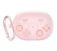 GIOPUEY Coque Compatible avec Huawei Freebuds Pro 3/Pro 4, Mignon Drôle Dessin Animé TPU Silicone Protection étui avec Crochet Porte-clés Housse Case pour Garçon Fille Homme Femme - Pink