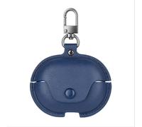 GIOPUEY Coque Compatible avec Huawei Freebuds Pro 4/Pro 3, PU Cuir Protection étui avec Crochet Porte-clés Housse Case pour Garçon Fille Homme Femme - Blue