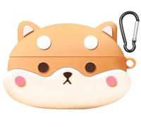 GIOPUEY Coque Compatible avec Huawei Freebuds Pro 5, Mignon Drôle Dessin Animé TPU Silicone Protection étui avec Crochet Porte-clés Housse Case pour Garçon Fille Homme Femme - Corgi