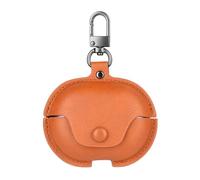 GIOPUEY Coque Compatible avec Huawei Freebuds Pro 5, PU Cuir Protection étui avec Crochet Porte-clés Housse Case pour Garçon Fille Homme Femme - Yellow