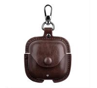 GIOPUEY Coque Compatible avec Huawei Freebuds SE3/SE2, PU Cuir Protection étui avec Crochet Porte-clés Housse Case pour Garçon Fille Homme Femme - Brown
