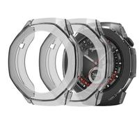 GIOPUEY Coque Compatible avec Huawei Watch GT 6 Pro 46mm, [2 Pièces] Soft TPU, Shock Resistant Etui - Black+Black