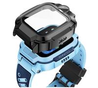 GIOPUEY Coque Compatible avec imoo Watch Phone Z3, Film de Protection en Verre + Cadre en Plastique Dur Etui - Black