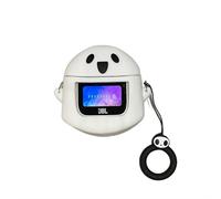 GIOPUEY Coque Compatible avec JBL Tour Pro 2, Mignon Drôle Dessin Animé TPU Silicone Protection étui avec Crochet Porte-clés Housse Case pour Garçon Fille Homme Femme - X-White