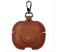 GIOPUEY Coque Compatible avec JBL Tune Buds 2, PU Cuir Protection étui avec Crochet Porte-clés Housse Case pour Garçon Fille Homme Femme - Yellow