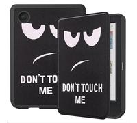 GIOPUEY Coque Compatible avec Kobo Clara Colour/Clara BW, étui en Cuir [étui à Rabat] Cuir PU + Doux TPU Case Cover, Auto Sleep/Wake, 360° Protection - Don't Touch Me