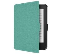 GIOPUEY Coque Compatible avec Kobo Clara HD/Tolino Shine 3, étui en Cuir, Coque arrière en Silicone Souple [étui à Rabat] Texture Semblable à Celle de la Peau - Green