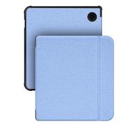 GIOPUEY Coque Compatible avec Kobo Libra Colour/Tolino Vision Color, étui en Cuir, Coque arrière en Silicone Souple [étui à Rabat] Texture Semblable à Celle de la Peau - SkyBlue