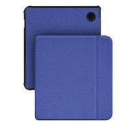GIOPUEY Coque Compatible avec Kobo Libra Colour/Tolino Vision Color, étui en Cuir, Coque arrière en Silicone Souple [étui à Rabat] Texture Semblable à Celle de la Peau - Navy Blue