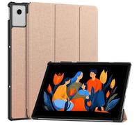 GIOPUEY Coque Compatible avec Lenovo Idea Tab Plus 12.1/Tab K12 2025, étui en Cuir [étui à Rabat] Housse avec Support Fonction, 360° Protection - Or Rose