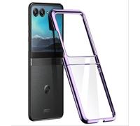 GIOPUEY Coque Compatible avec Motorola Razr 50 Ultra, Hautement Transparent étui，Matériel PC Dur Case，Pas de Jaunissement, Pas de Décoloration - Purple