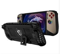 GIOPUEY Coque Compatible avec MSI Claw 8 AI+ - avec Support - Pare Chocs TPU Souple - Antidérapant - Facile à Saisir - Black