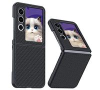 GIOPUEY Coque Compatible avec Nubia Flip 2, Cuir PU + PC Dur étui，Texture Spéciale du Cuir Case，Anti-Empreintes Digitales, Anti-Rayures - Black-1