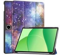 GIOPUEY Coque Compatible avec Oneplus Pad Lite/Oppo Pad SE, étui en Cuir [étui à Rabat] Housse avec Support Fonction, 360° Protection - Galaxie