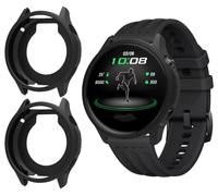 GIOPUEY Coque Compatible avec OnePlus Watch Lite, [2 Pièces] Souple TPU Silicone Case Cover Protecteur Etui - Black