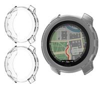 GIOPUEY Coque Compatible avec Polar Vantage M3, [2 Pièces] Soft TPU, Shock Resistant Etui - Transparent+Transparent