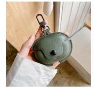 GIOPUEY Coque Compatible avec Realme Buds Air 6 Pro, PU Cuir Protection étui avec Crochet Porte-clés Housse Case pour Garçon Fille Homme Femme - Green