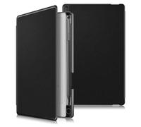 GIOPUEY Coque Compatible avec Remarkable Paper Pro Move 7.3, étui en Cuir [étui à Rabat] Housse, 360° Protection - Black