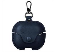 GIOPUEY Coque Compatible avec Samsung Galaxy Buds 3/3 Pro, PU Cuir Protection étui avec Crochet Porte-clés Housse Case pour Garçon Fille Homme Femme - Blue