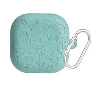 GIOPUEY Coque Compatible avec Samsung Galaxy Buds 4/4 Pro, Mignon Drôle Dessin Animé TPU Silicone Protection étui avec Crochet Porte-clés Housse Case pour Garçon Fille Homme Femme - DarkGreen
