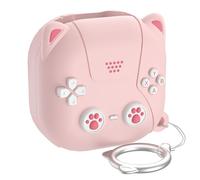 GIOPUEY Coque Compatible avec Samsung Galaxy Buds Core, Mignon Drôle Dessin Animé TPU Silicone Protection étui avec Crochet Porte-clés Housse Case pour Garçon Fille Homme Femme - Pink