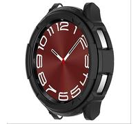 GIOPUEY Coque Compatible avec Samsung Galaxy Watch 6 Classic 47mm, TPU Silicone de Première Qualité Etui Protection Case Cover, Doux et Léger Housse - Black