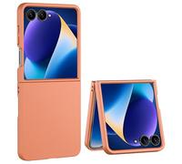GIOPUEY Coque Compatible avec Samsung Galaxy Z Flip 7, Matériel PC Dur étui，Confortable Toucher Case，Antichoc, Anti-Empreintes Digitales - Orange