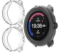 GIOPUEY Coque Compatible avec SUUNTO Race 2, [2 Pièces] Soft TPU, Shock Resistant Etui - Transparent+Transparent