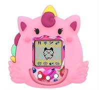GIOPUEY Coque Compatible avec Tamagotchi Original, Mignon Drôle Dessin Animé TPU Silicone Protection étui avec Crochet Porte-clés Housse Case pour Garçon Fille Homme Femme - Pink