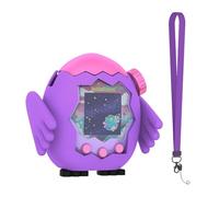 GIOPUEY Coque Compatible avec Tamagotchi Paradise, Mignon Drôle Dessin Animé TPU Silicone Protection étui avec Crochet Porte-clés Housse Case pour Garçon Fille Homme Femme - Purple