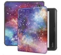GIOPUEY Coque Compatible avec Tolino Vision Color, étui en Cuir [étui à Rabat] Cuir PU + Doux TPU Case Cover, Auto Sleep/Wake, 360° Protection - La Galaxie