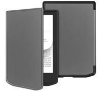 GIOPUEY Coque Compatible avec Vivlio Light/Light HD/Light HD Color, étui en Cuir, Coque arrière en Silicone Souple [étui à Rabat] Texture Semblable à Celle de la Peau - Grey