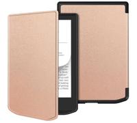 GIOPUEY Coque Compatible avec Vivlio Light/Light HD/Light HD Color, étui en Cuir, Coque arrière en Silicone Souple [étui à Rabat] Texture Semblable à Celle de la Peau - Rose Gold