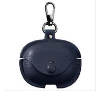 GIOPUEY Coque Compatible avec Xiaomi Redmi Buds 6 Pro, PU Cuir Protection étui avec Crochet Porte-clés Housse Case pour Garçon Fille Homme Femme - Blue