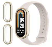 GIOPUEY Coque Compatible avec Xiaomi Smart Band 10, [2 Pièces] Soft TPU, Shock Resistant Etui - Gold+Gold