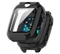 GIOPUEY Coque Compatible avec Xplora XGO2, Film de Protection en Verre + Cadre en Plastique Dur, Protection intégrale 360°,Xplora XGO2 Etui - Black