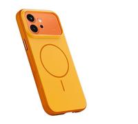 GIOPUEY Coque Magnétique pour Honor 600 Pro, Compatible avec MagSafe, Arrière Mat PC + TPU Housse Etui - Orange
