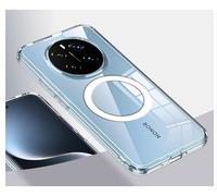 GIOPUEY Coque Magnétique pour Honor Magic 7 Pro, Compatible avec MagSafe, Arrière Transparent PC + TPU Housse Etui - Clear