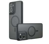 GIOPUEY Coque Magnétique pour Motorola Moto G06, Compatible avec MagSafe, Arrière Mat PC + TPU Housse Etui - Black