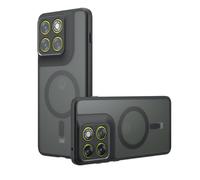 GIOPUEY Coque Magnétique pour Motorola Signature, Compatible avec MagSafe, Arrière Mat PC + TPU Housse Etui - Black