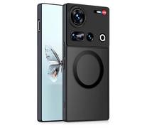 GIOPUEY Coque Magnétique pour Nubia Z70 Ultra/Z70S Ultra, Compatible avec MagSafe, Arrière Mat PC + TPU Housse Etui - Black