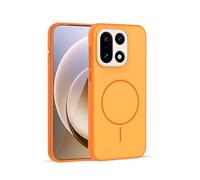 GIOPUEY Coque Magnétique pour OnePlus 15, Compatible avec MagSafe, Arrière Mat PC + TPU Housse Etui - Orange
