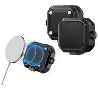 GIOPUEY Coque Magnétique pour Samsung Galaxy Buds 4/4 Pro, Compatible avec MagSafe, Arrière Mat PC + TPU Housse Etui - Black